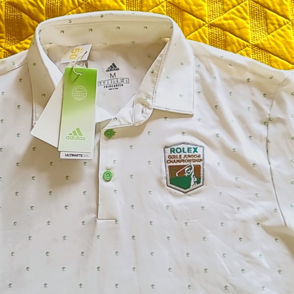 NWT Adidas Rolex Golf Shirt AJGA Girls Junior Championship Tournament Men Medium